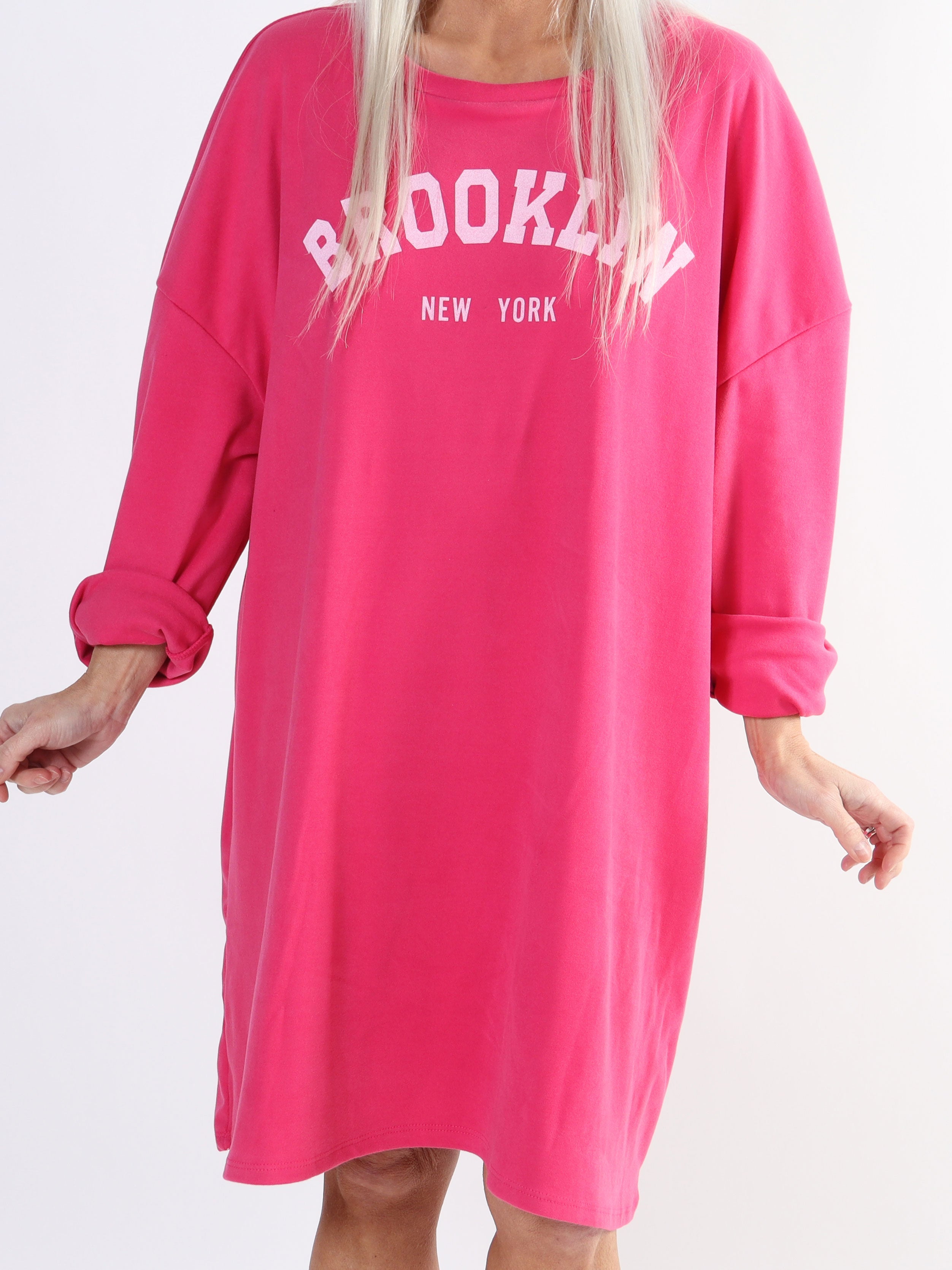 Thalia - Mjuk sweatshirt i plus size med brooklyn stående